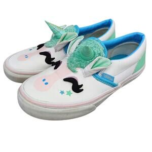 Unisex Kids white Unicorn Vans  sz 3